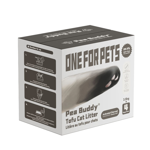 Pea Buddy® Pea-Based Tofu Cat Litter (Charcoal-Unscented)