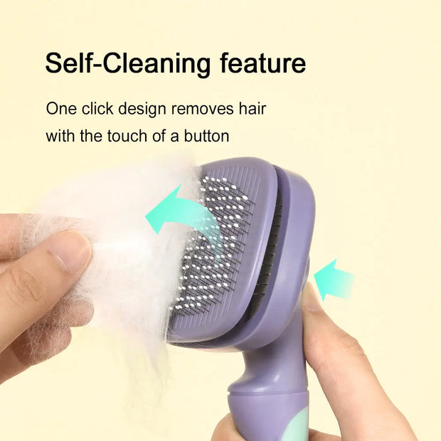 Rotate-Pro Self-Cleaning Slicker Brush One for Pets