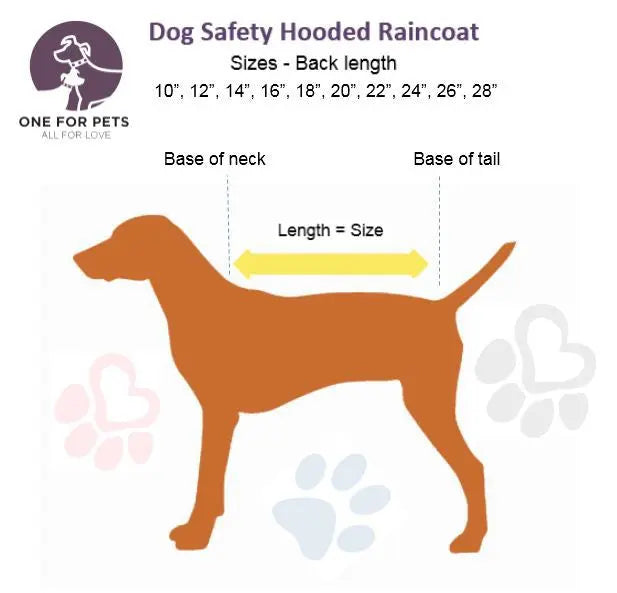 Safety Hooded Raincoat One for Pets